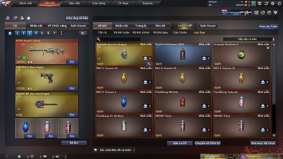 shop acc cf uy tin gia re